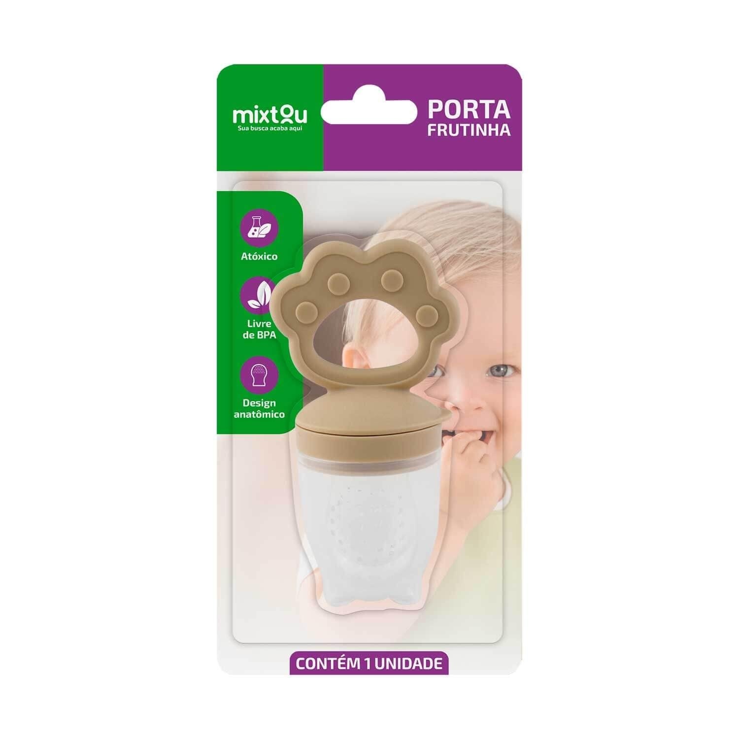 Porta Frutinha Chupeta de Alimentação em Silicone para Bebês - Seguro, Sem BPA, Ideal a Partir dos 6 Meses