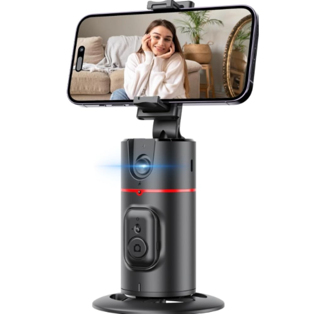 Tripé Inteligente 360°: Rastreamento Automático de Rosto e Movimento para Lives e Vlogs