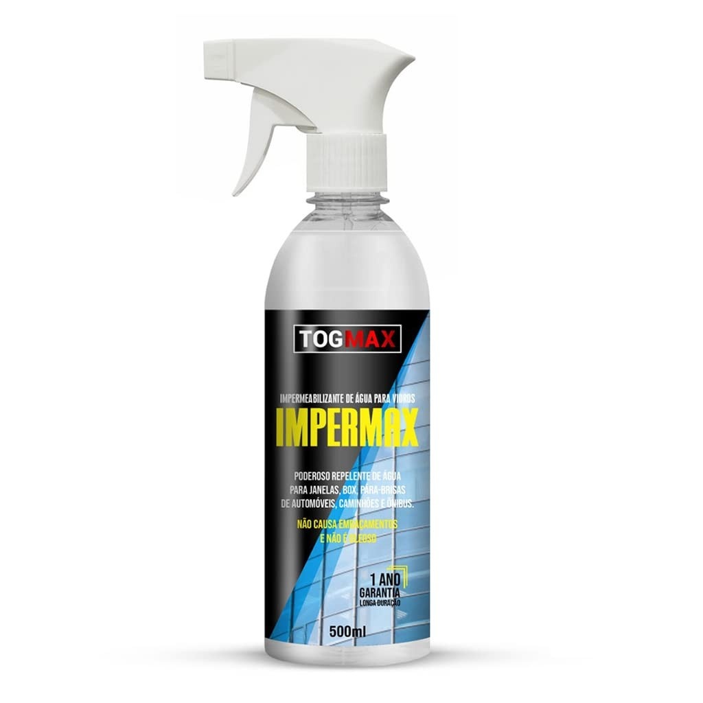 Impermax Repelente de Água para Para-brisas e Vidros - Visibilidade Cristalina em Spray 500ml