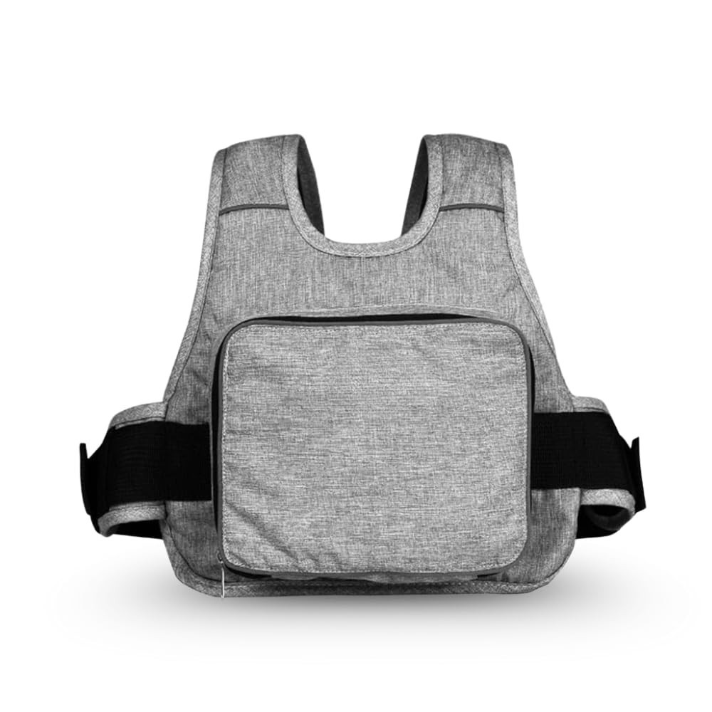 Colete de Segurança Infantil para Garupa, Ajustável 60-110cm, Dobrável, com Faixas Refletivas, para Crianças 2-12 Anos