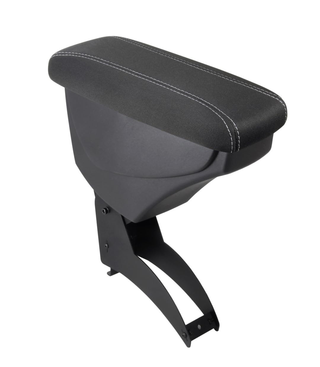 Apoio de Braço Premium para Sandero, Logan e Duster Outdoor - Tecido Grafite com Costura Cinza