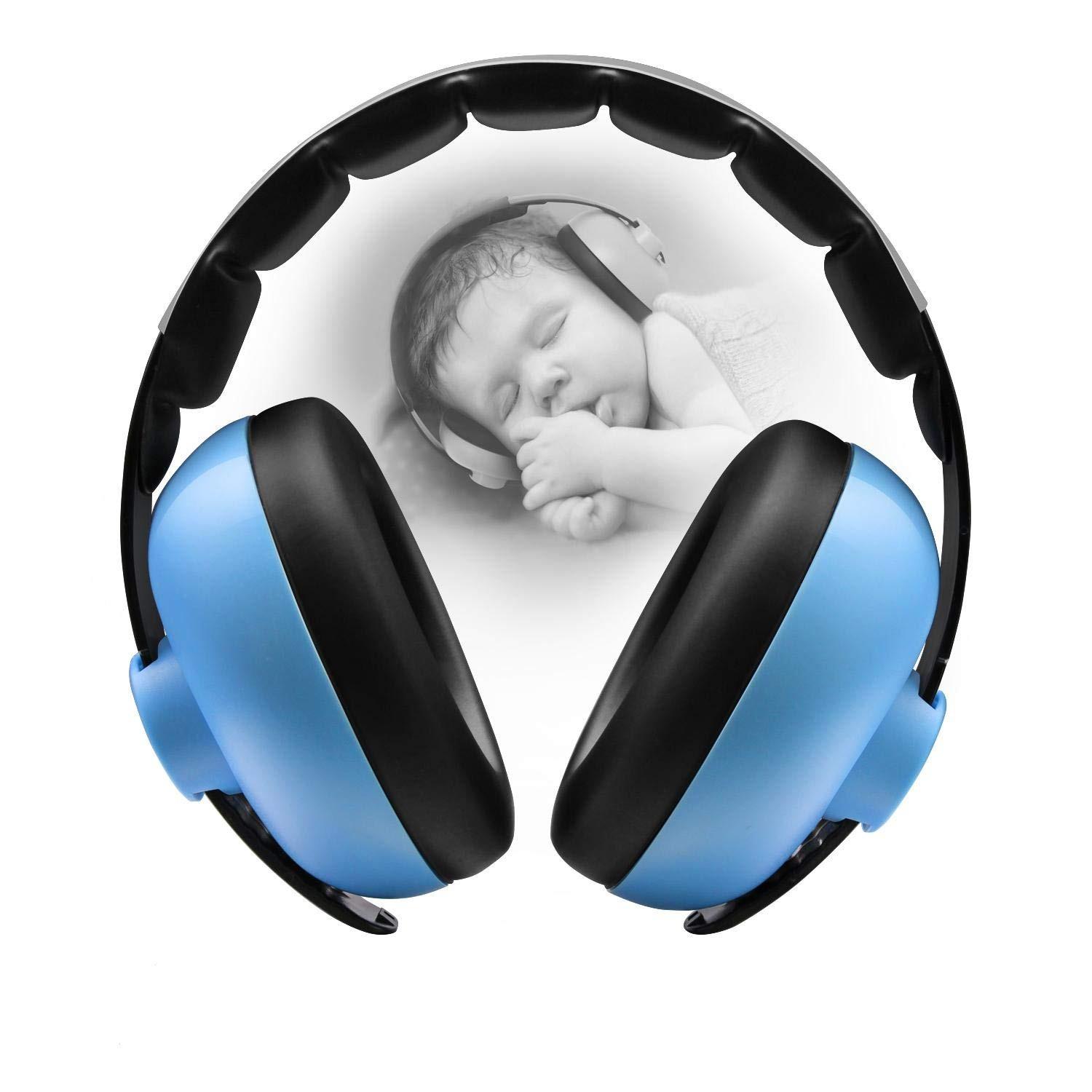 BBTKCARE Fones de Ouvido com Cancelamento de Ruído para Bebês - Segurança e Conforto em Qualquer Lugar (Azul)