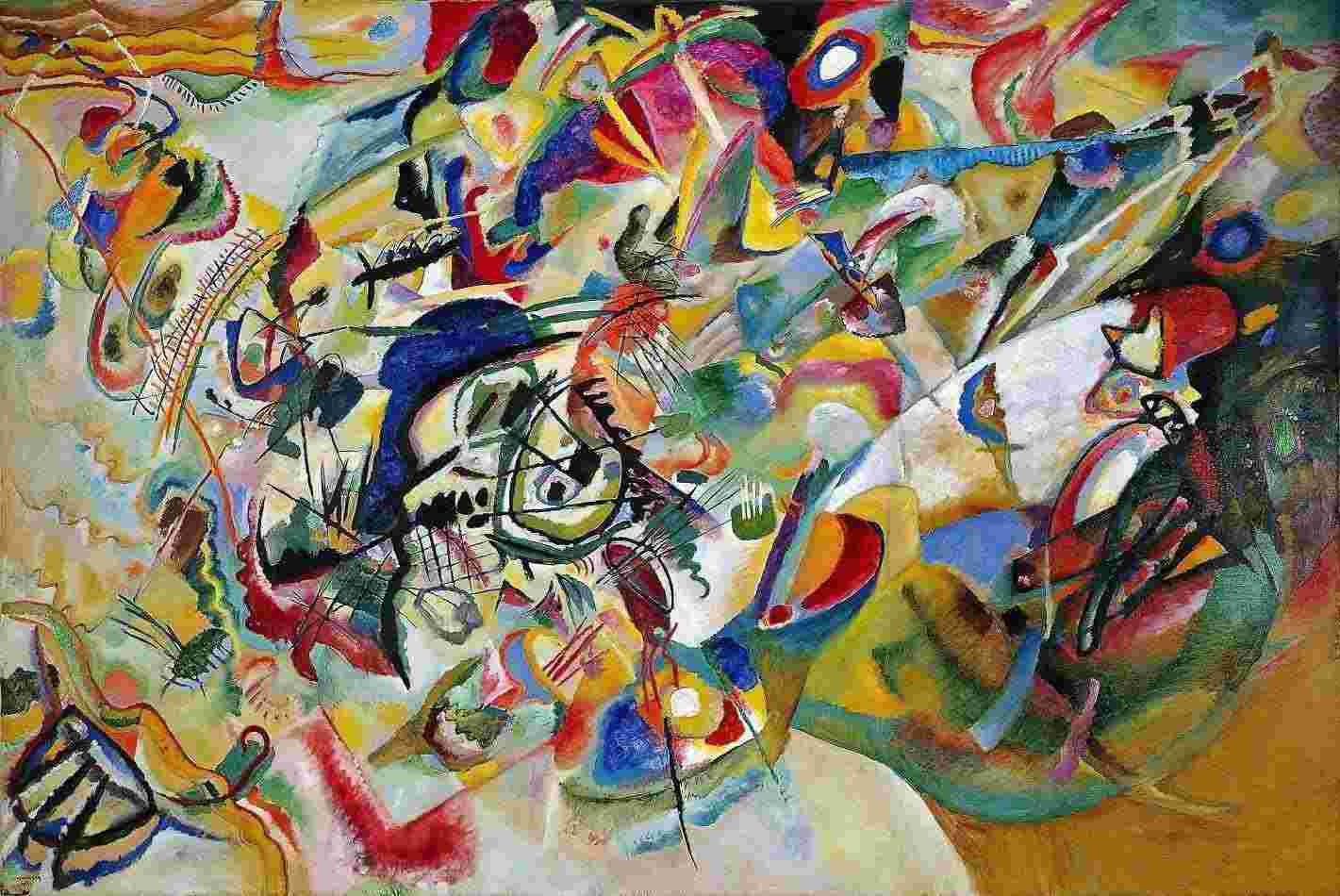 Composição VII de Wassily Kandinsky - Tela Canvas 30x44 - Arte de Museu para Sua Decoração