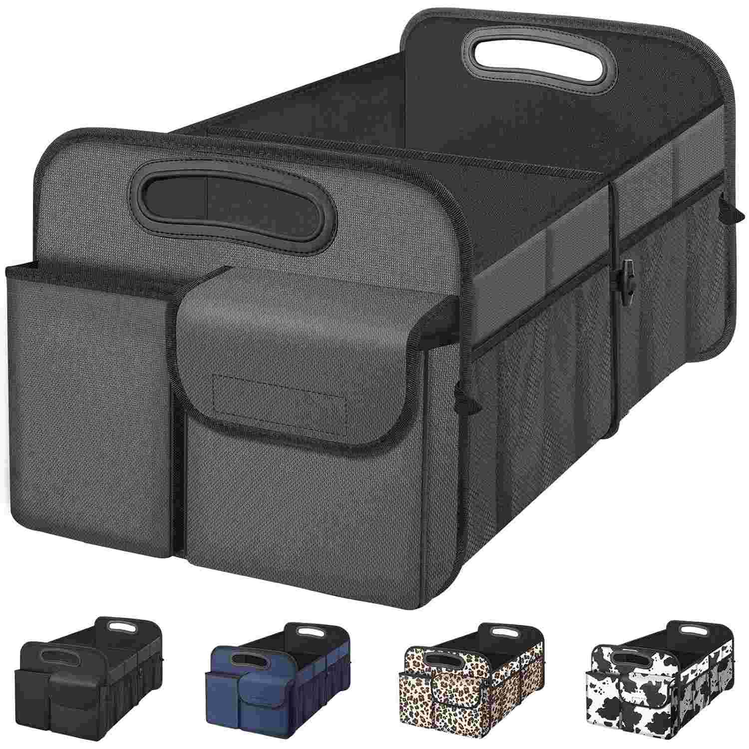 Organizador de Porta-Malas Femuar Dobrável: Grande Capacidade, Impermeável e Antiderrapante para SUV, Jeep e Sedan