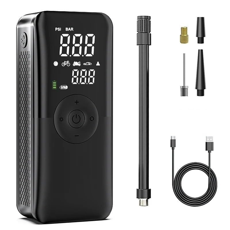 Compressor de Ar Portátil CARSUN Digital LCD: Pneus Cheios e Emergências Resolvidas!