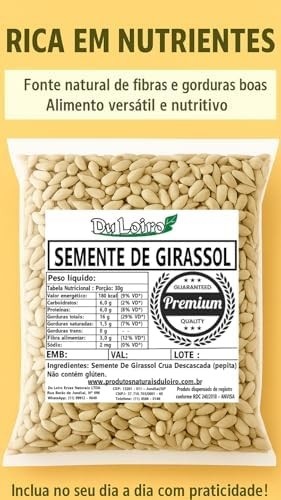 Semente de Girassol sem casca (1kg)