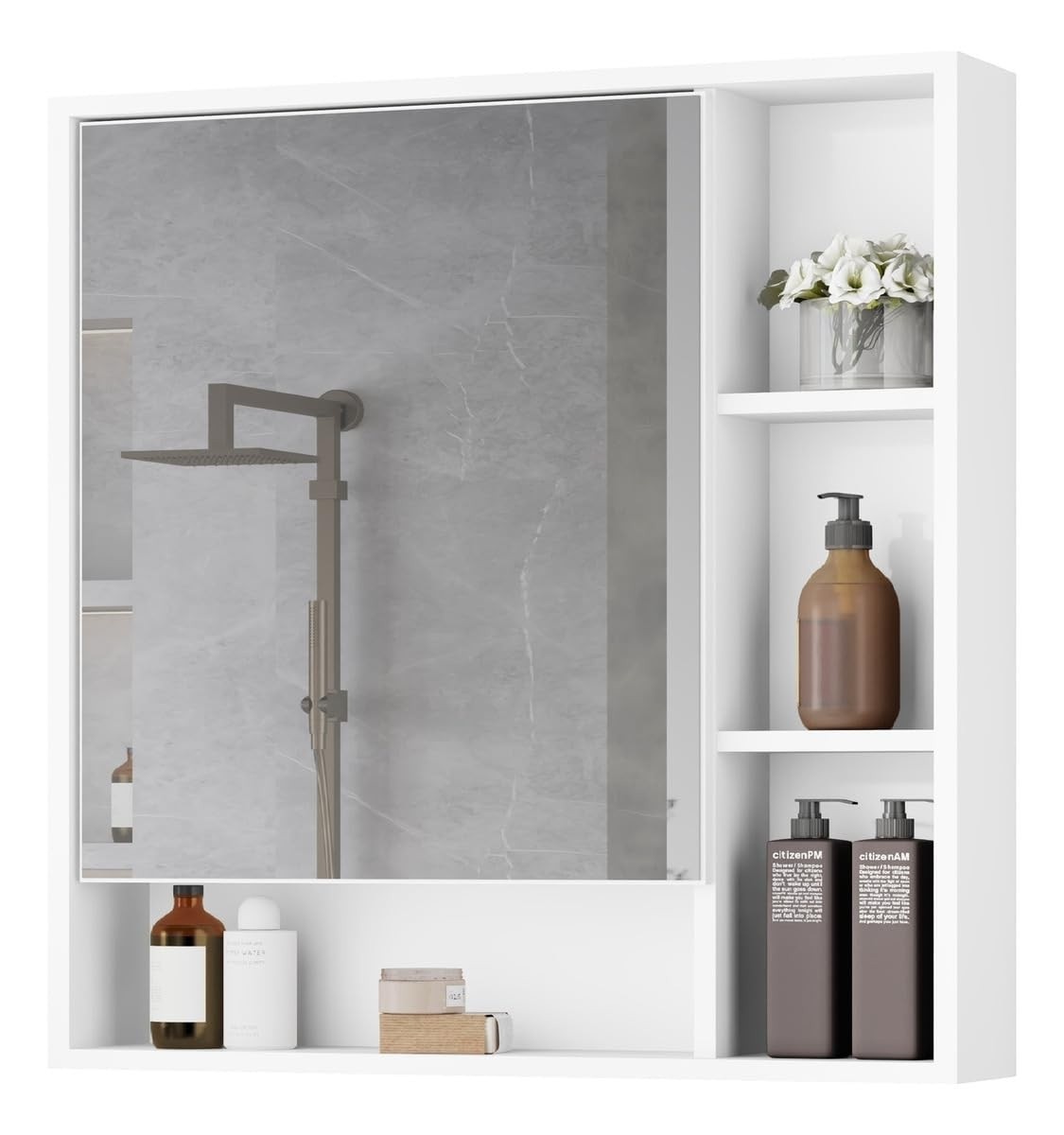 Armário de Banheiro com Espelho Selene Casa JD – Design Moderno e Organização Inteligente