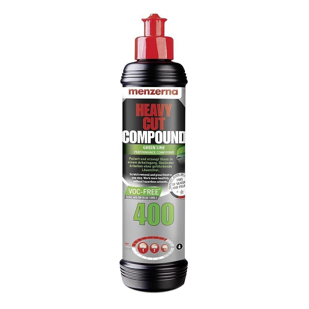 Menzerna Heavy Cut Compound 400 Green Line 250ml: Polidor de Corte Rápido e Eficaz