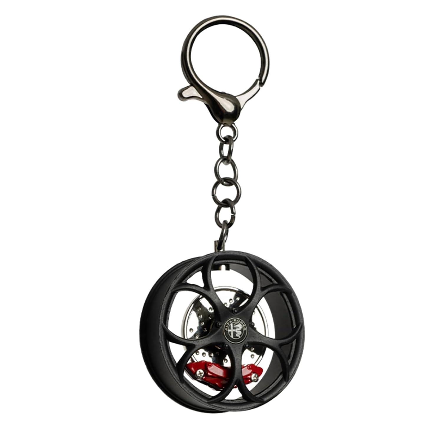 Chaveiro em forma de cubo de disco de freio de trevo de quatro folhas, para todos os Alfa Romeo Giulia Stelvio Tonale Giulietta 159