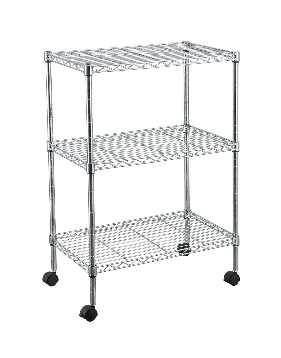 Estante de Aço Cromado com 3 Prateleiras - 60x35x76cm | Design Moderno e Resistente