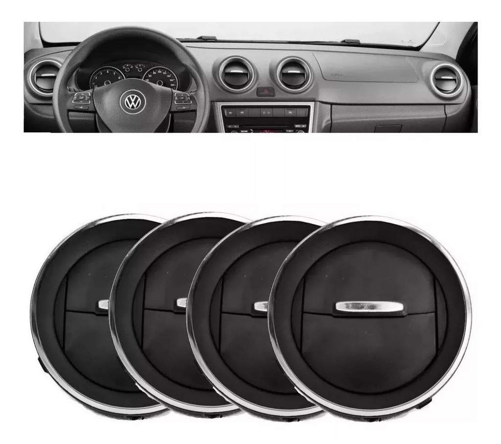Kit 4 Difusores de Ar Aro Cromado para Gol G4, G5, G6, Voyage e Saveiro: Renove o Interior do Seu Carro!