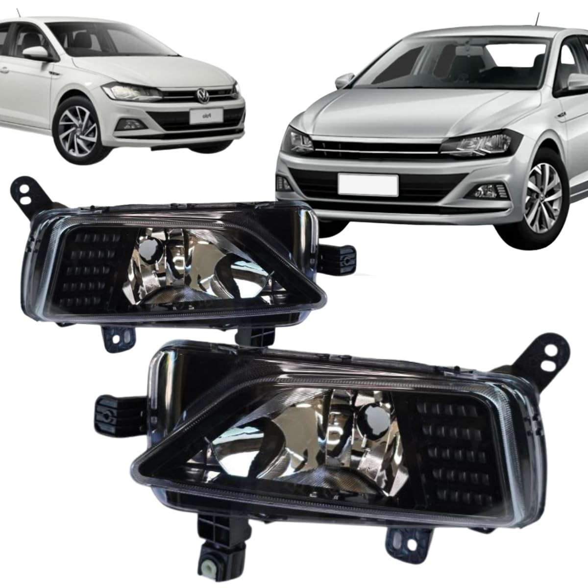 Par de Faróis de Milha para VW Polo e Virtus (2017-2020) - Iluminação Essencial