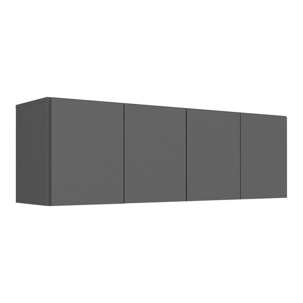 Armário de Cozinha Aéreo 4 Portas com Design Moderno Grafite - Organize com Estilo e Durabilidade