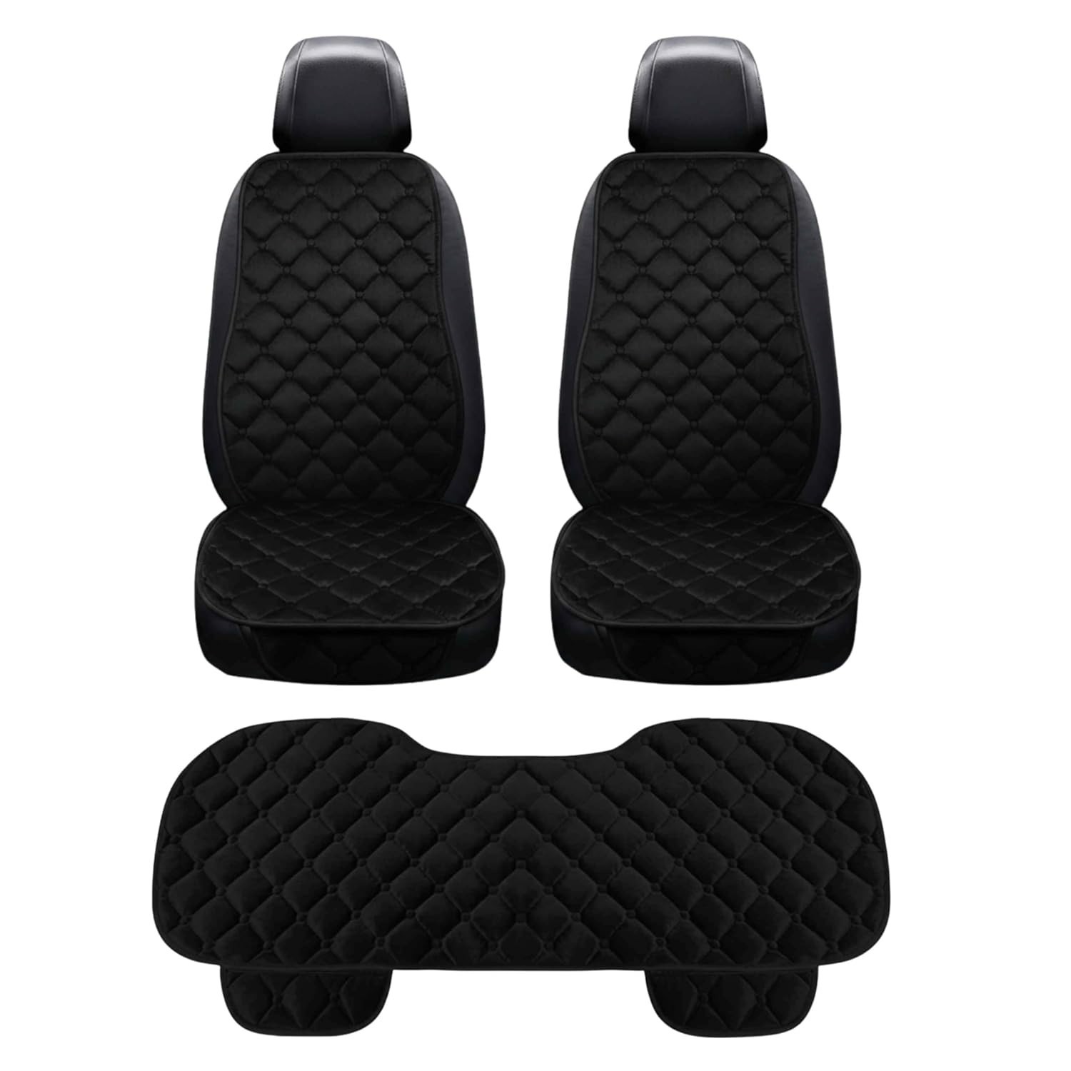 Kit 3 Capas Protetoras Suede para Banco de Carro - Elegância e Conforto Marrom