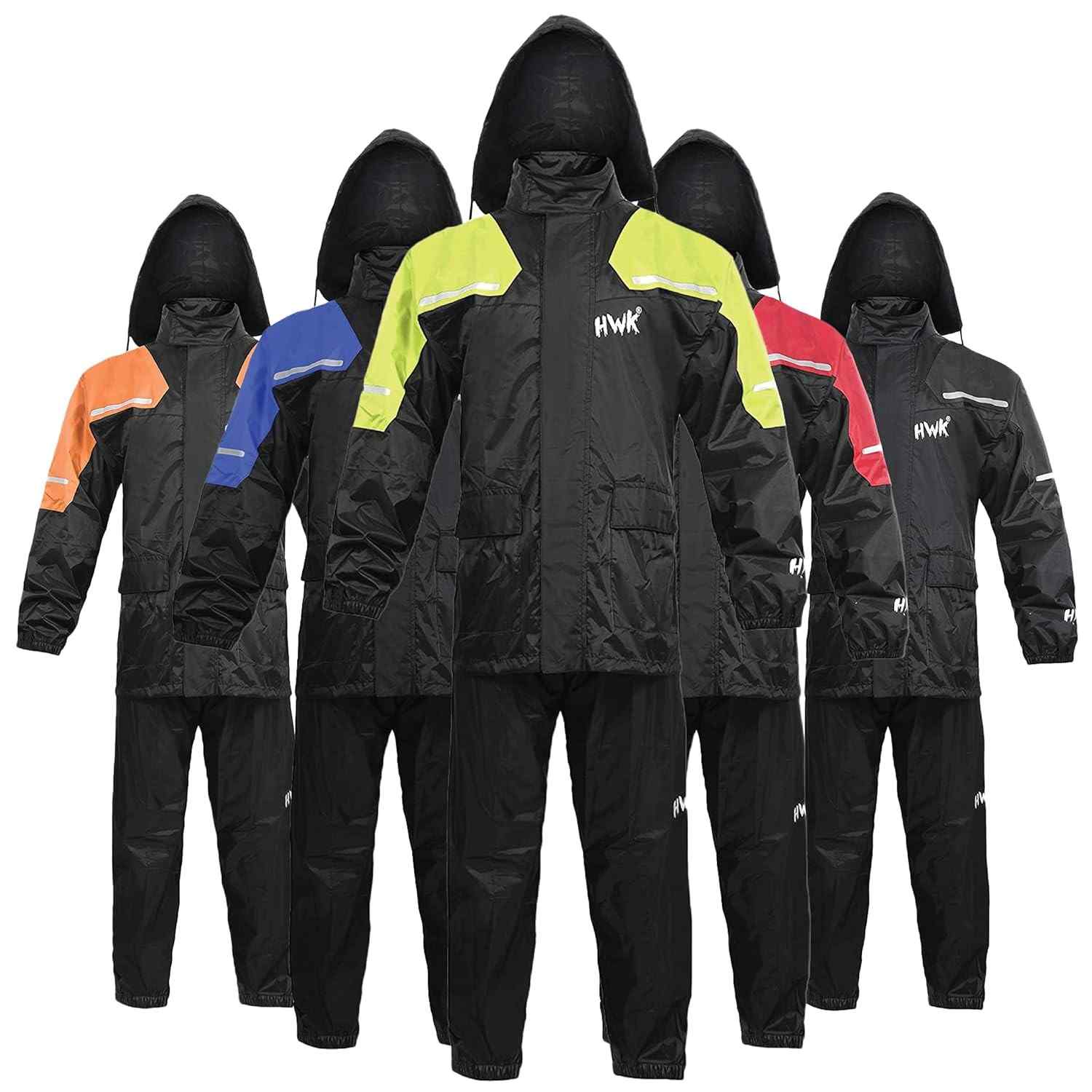 HWK Roupa de Chuva Moto 2 Peças Impermeável Hi-Vis (Unissex)