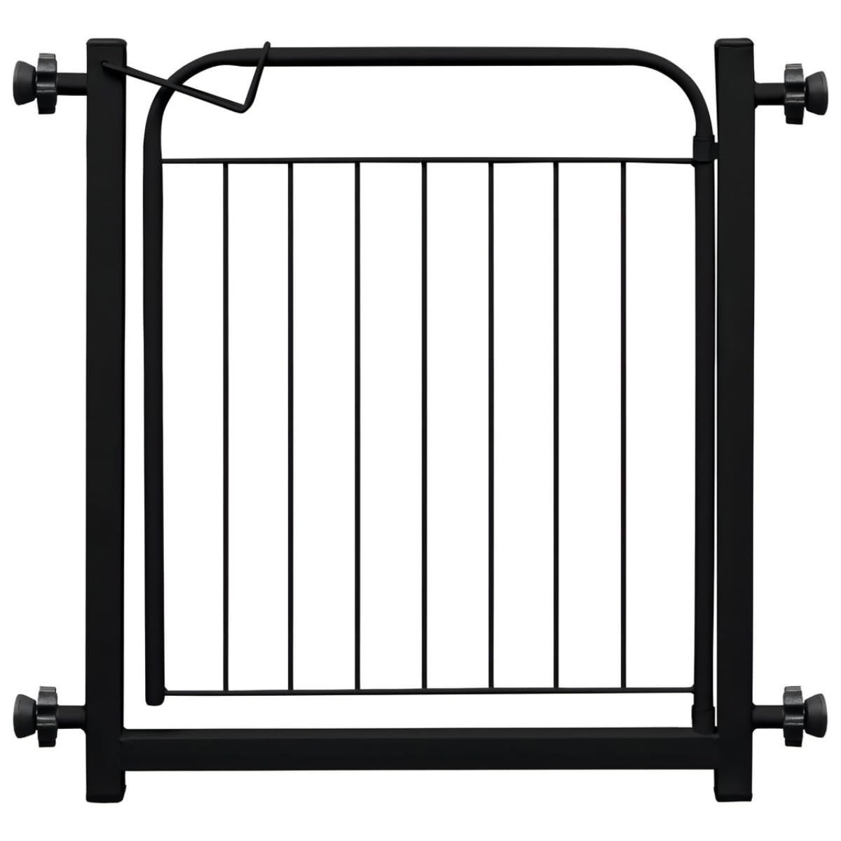 Portão de Segurança para Pets e Bebês | Largura Ajustável 69-84cm com Extensor 10cm | Preto