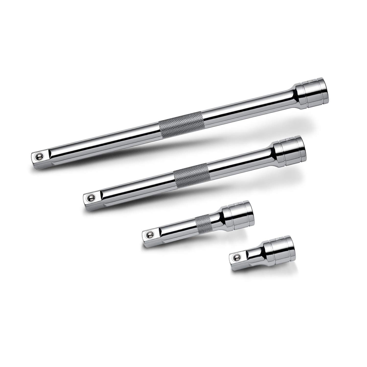 Alltrade Conjunto De Barra De Extensão Powerbuilt De 4 Peças Unidade De 9 5 Mm Barras Extensoras De Soquete 4 5 Cm 7 6 Cm 15 2 Cm Bola De Detentor Anéis De Graxa Aderência Antiderrapante - 640844