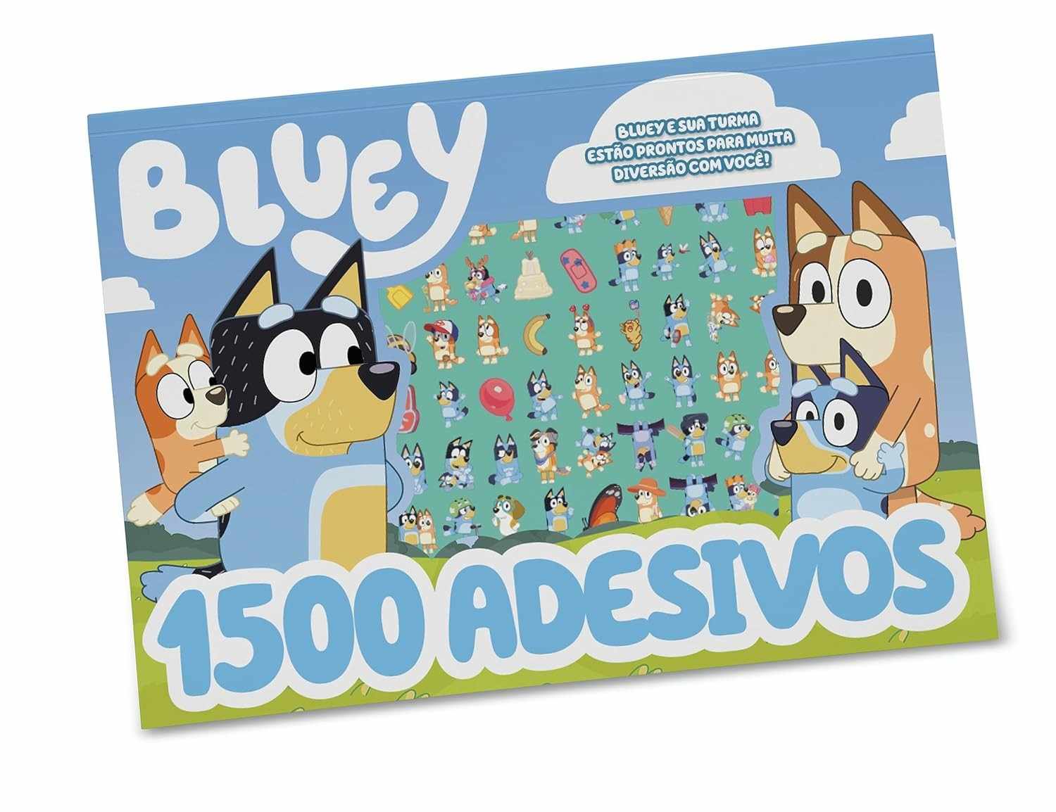 Bluey Prancheta Divertida: 1500 Adesivos e Horas de Criatividade!