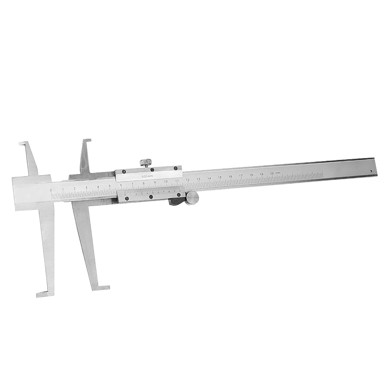 Paquímetro Vernier de Garra Dupla: Precisão Profissional de 0,02mm em Aço Carbono (9-200mm)