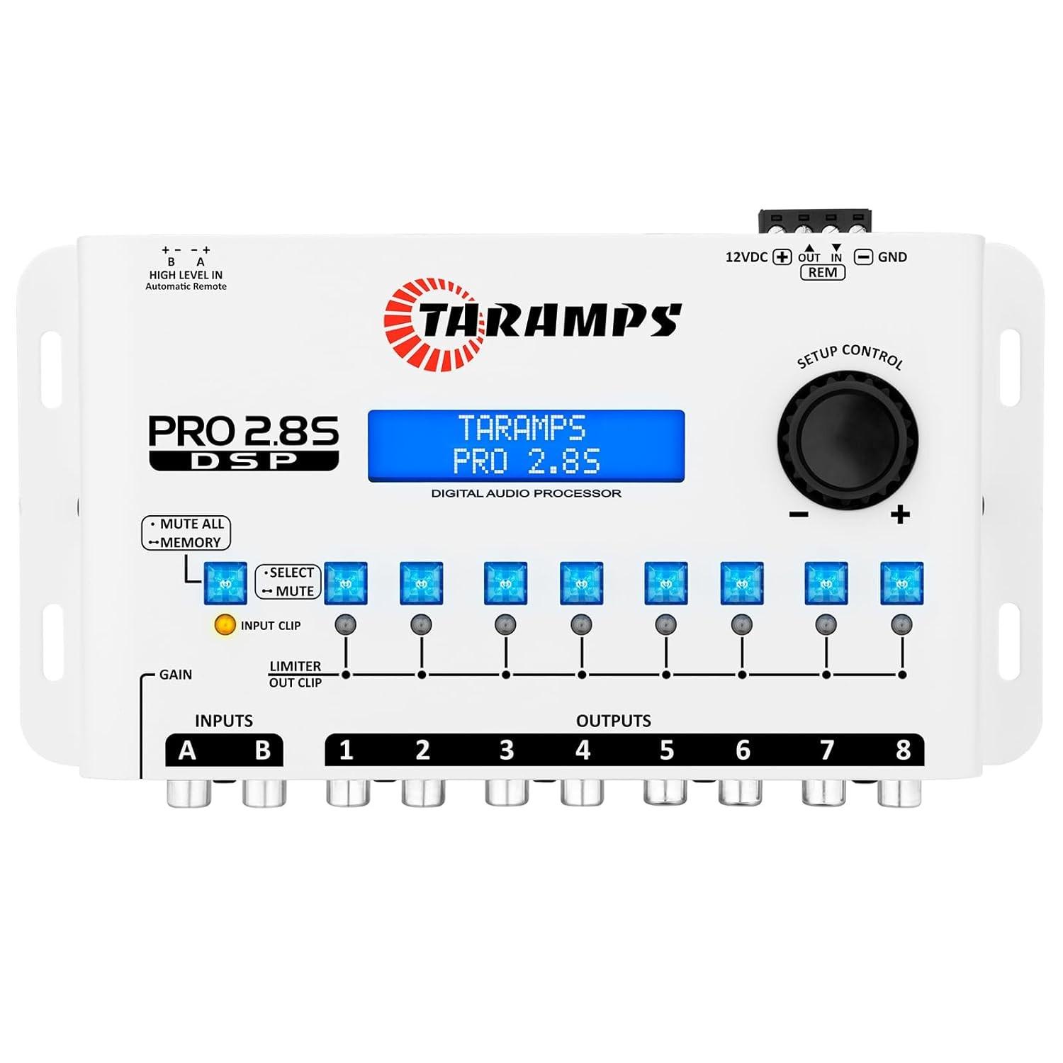 Taramps Pro 2.8S Branco: O Processador de Áudio 8 Vias que Eleva o Som do Seu Carro!