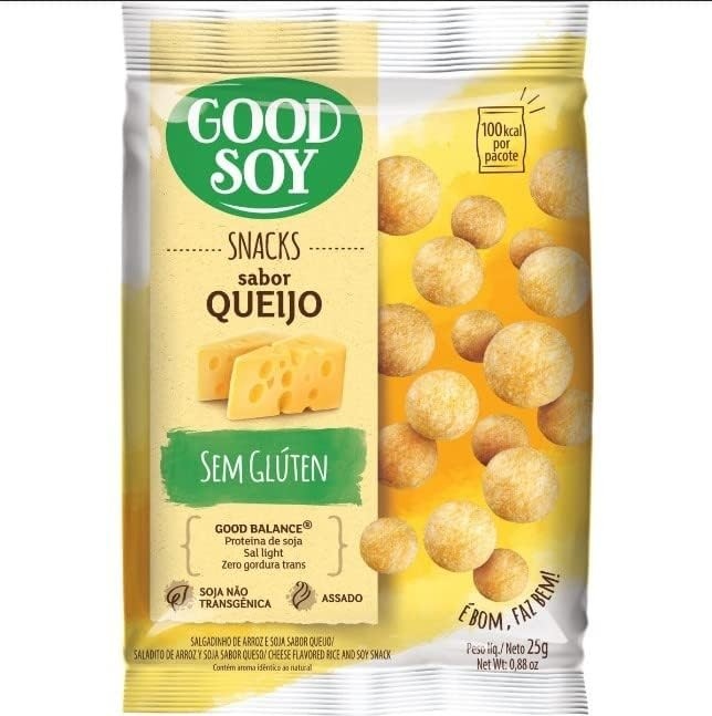 Snacks De Soja Goodsoy Sabor Queijo 25g (12 unidades)