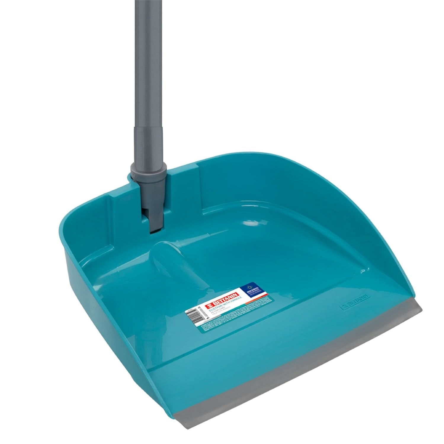 Pá de Lixo com Cabo Longo - Bettanin Cor Tiffany | Borracha Flexível e Design Inovador