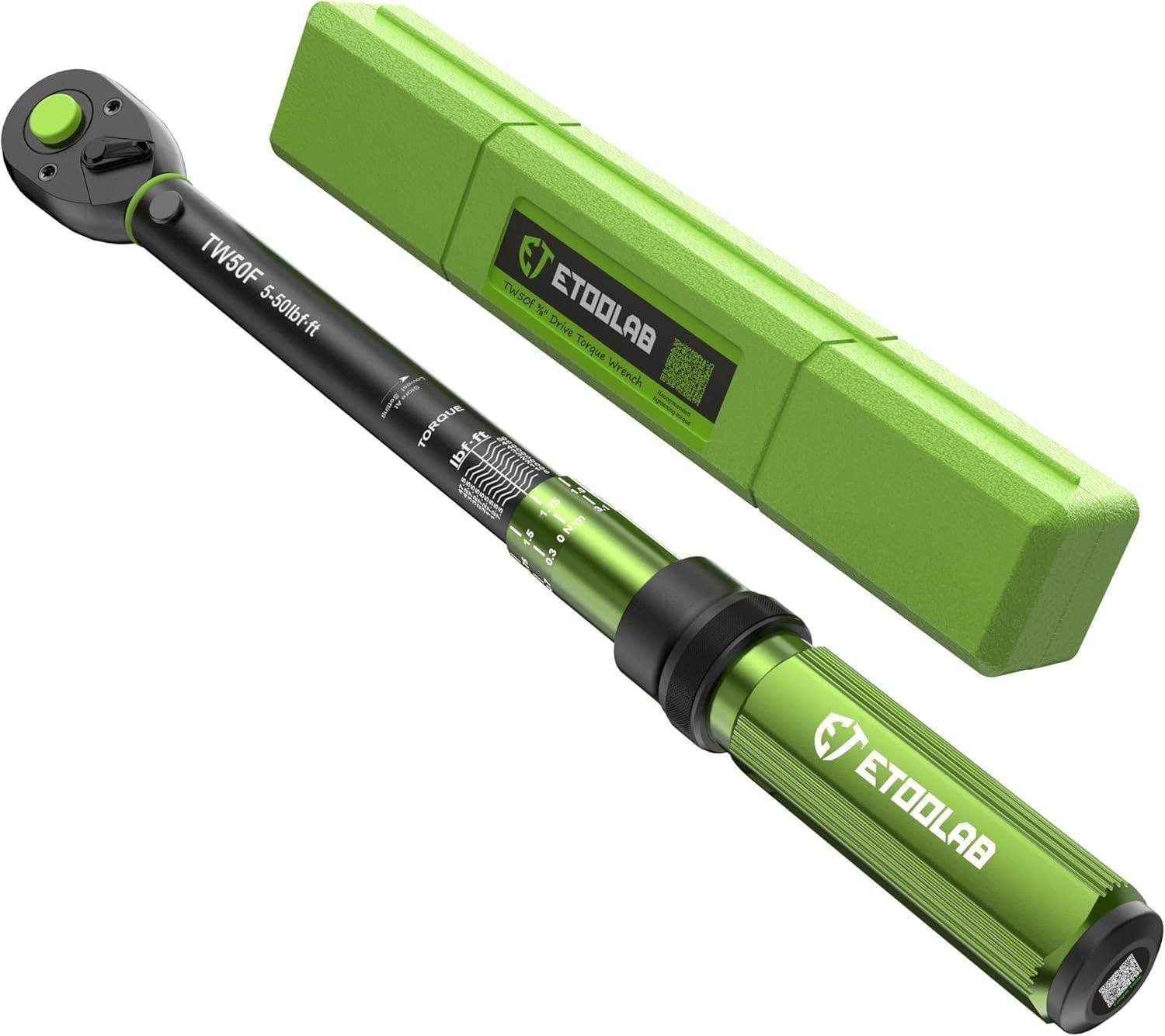 ETOOLAB Chave de Torque 3/8" 5-50 ft-lbs (6.9-69.4 Nm) - Precisão Profissional para Bicicletas, Motos e Carros