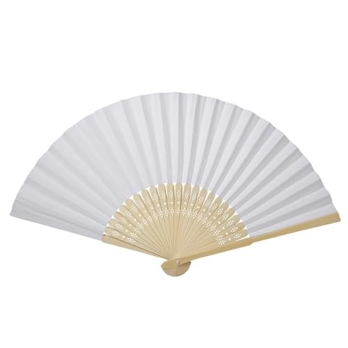 Ventilador de Papel Dobrável 20,8 cm - Design Elegante e Portátil para Festas e Decoração