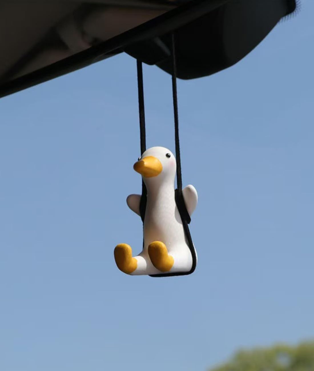 Patinho Balançando para Carro: Decoração Fofa e Divertida para Retrovisor