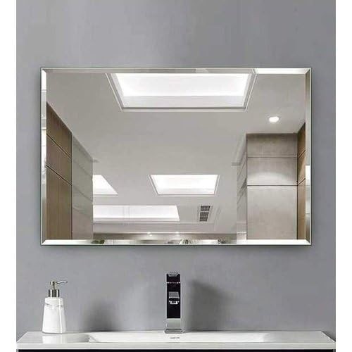 Espelho Decorativo Retangular Cebrace 70x50cm | Bisotê 20mm | Vidro 4mm | Ideal para Sala, Quarto, Banheiro e Cozinha