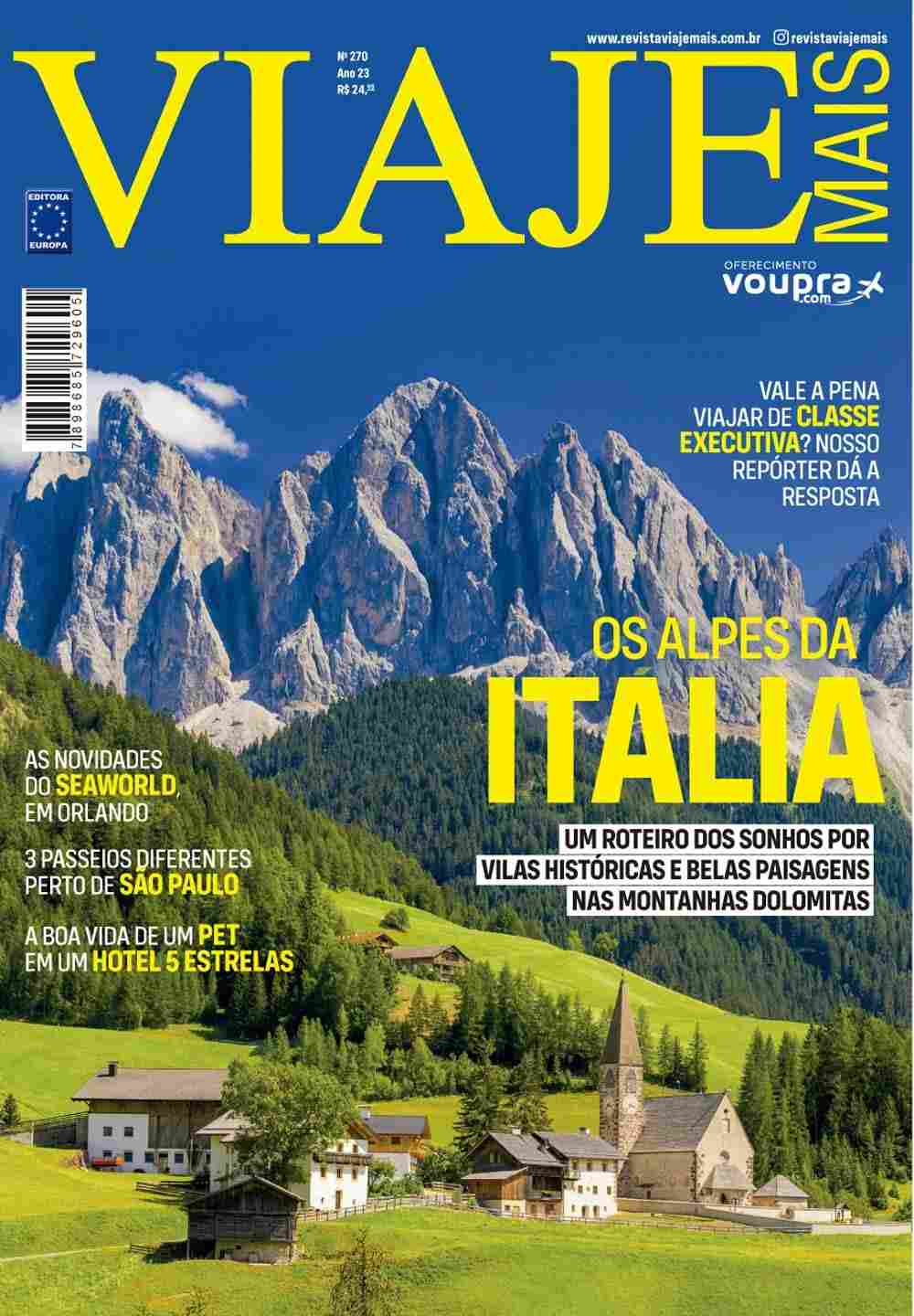 Revista Viaje Mais Edição 270: Descubra os Alpes Italianos e Dicas de Viagem Imperdíveis