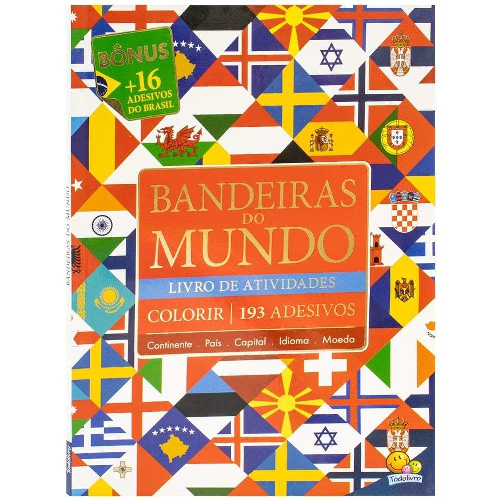 Descubra o Mundo: Livro Interativo de Bandeiras, Países e Capitais para Crianças Curiosas