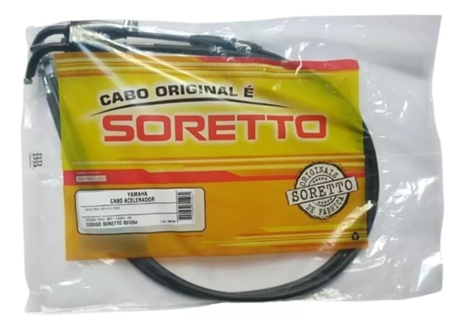 Cabo Acelerador Yamaha Fazer 250 (2018-2022) Duplo Soretto - Desempenho e Durabilidade Garantidos