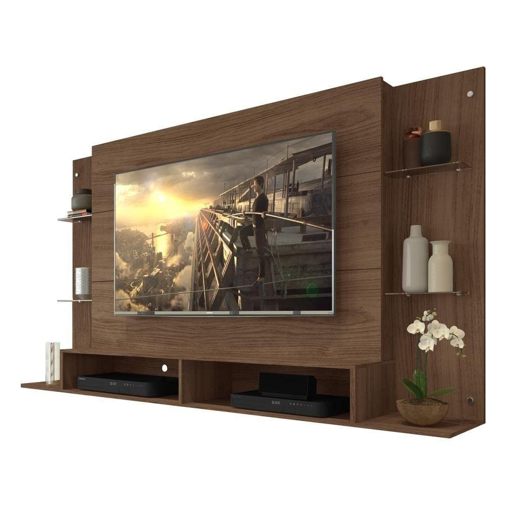 Painel TV 60" com Prateleiras de Vidro Nairóbi - Design Moderno e Sofisticado