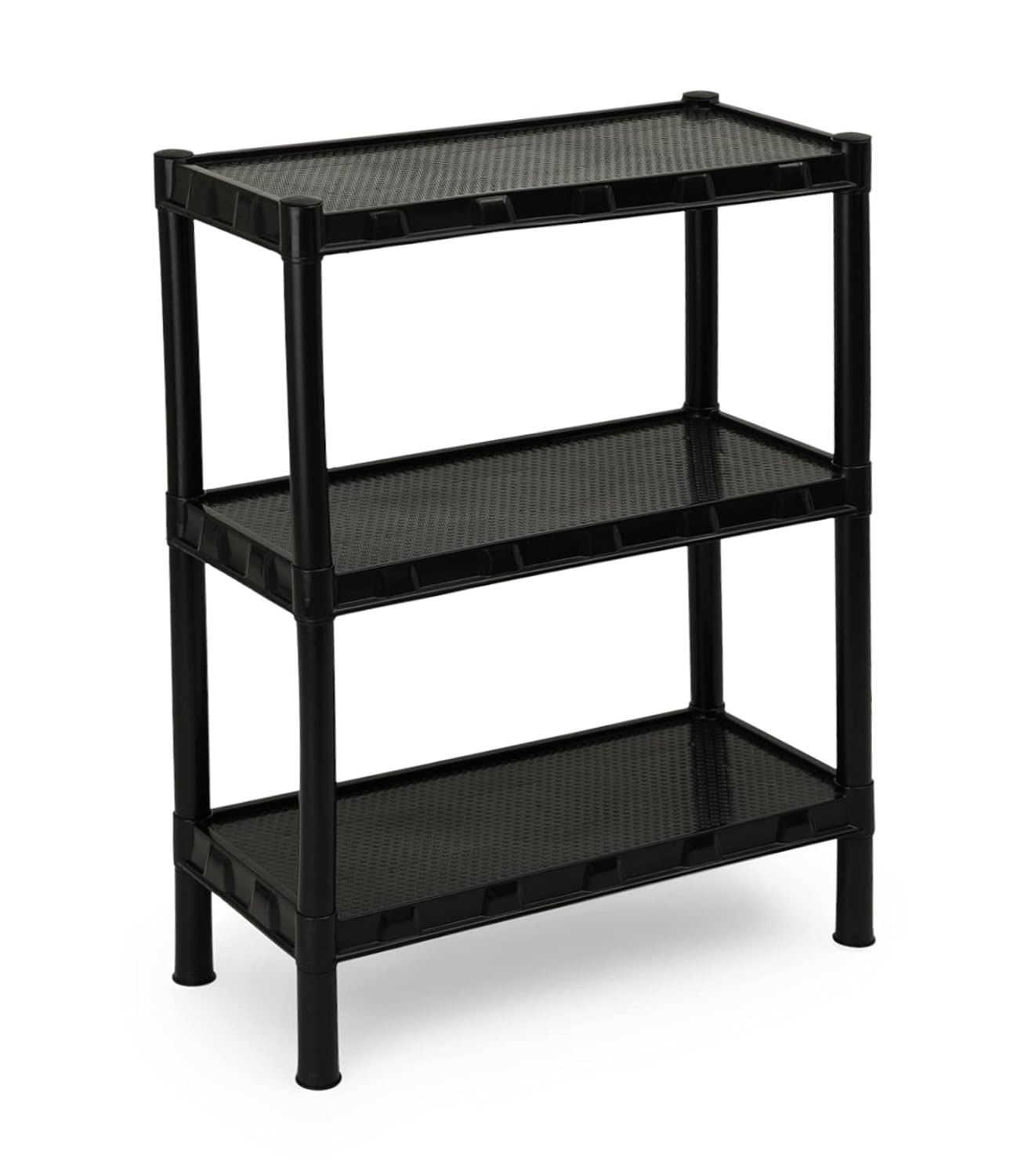 Estante Plástica Preta 3 Prateleiras - Design Moderno e Resistente | Agraplast 918