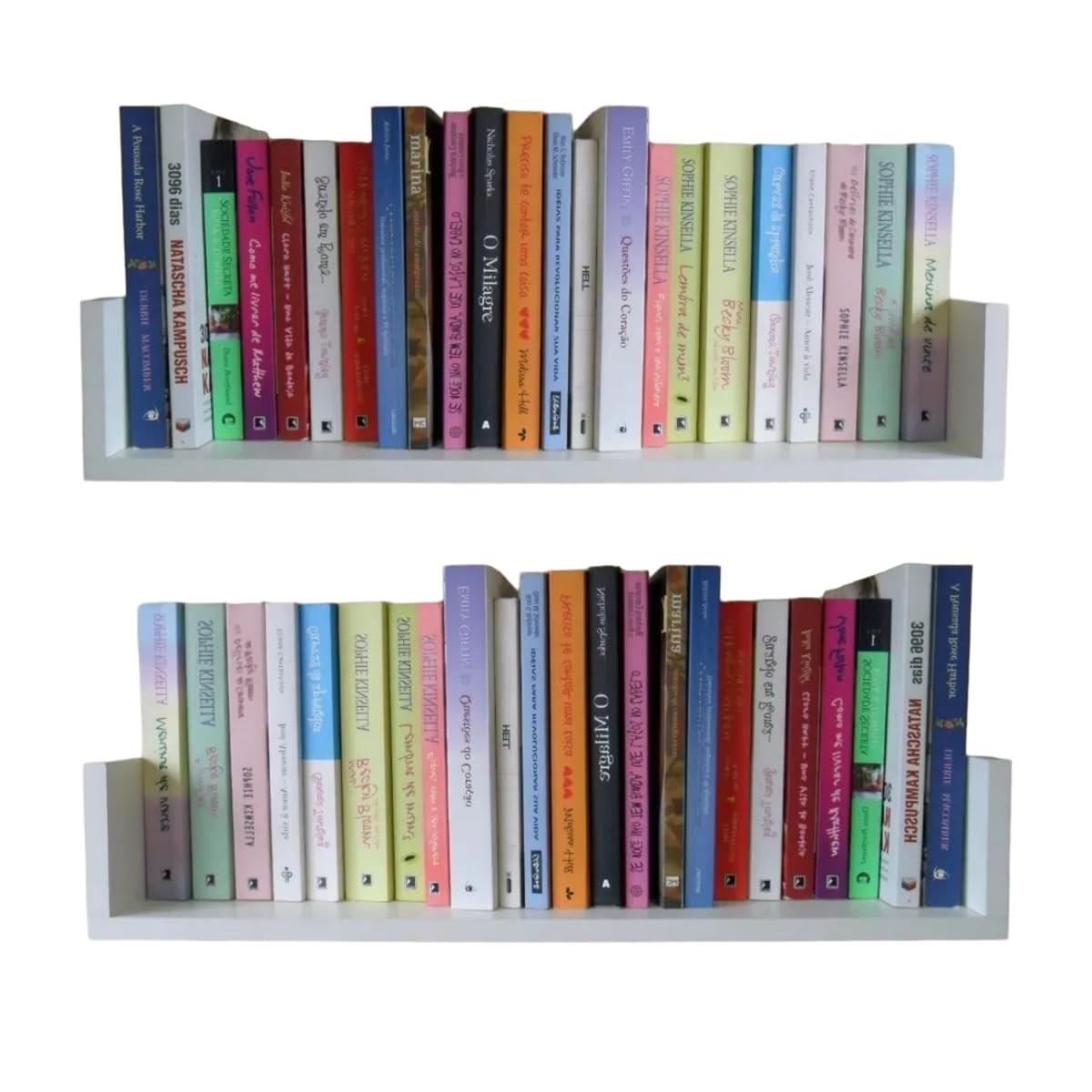 Prateleiras para Livros em MDF Branco - Design Moderno e Versátil