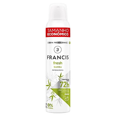 Desodorante Francis Fresh Bambu 200ml: 72h de Proteção