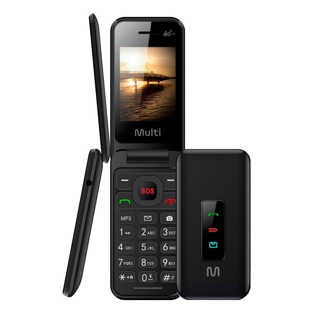 Celular Flip Vita 4G MP3 Preto Dual Chip: Praticidade e Segurança no Seu Dia a Dia
