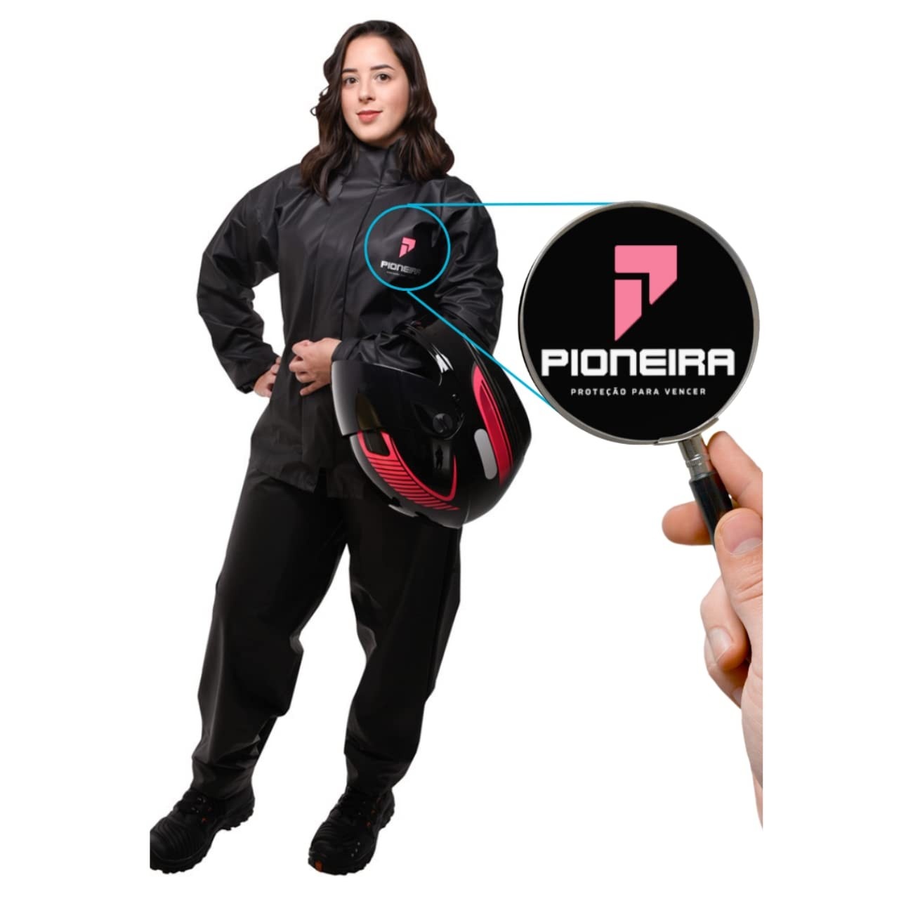 Capa de Chuva PIONEIRA Feminina Combate: Proteção e Estilo em Dias Chuvosos