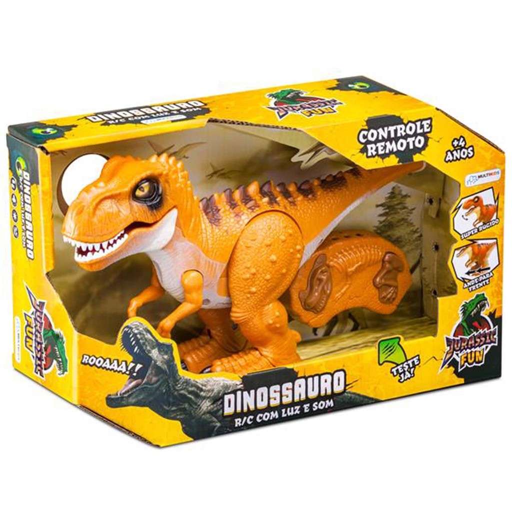 Dinossauro Rex Anda com Controle Remoto: Aventura Jurassic!