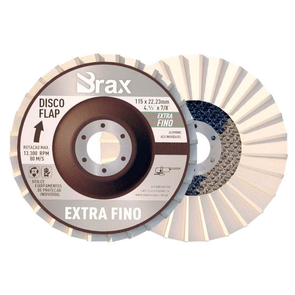 Disco Acabamento Extra Fino 115mm Brax: Polimento Impecável