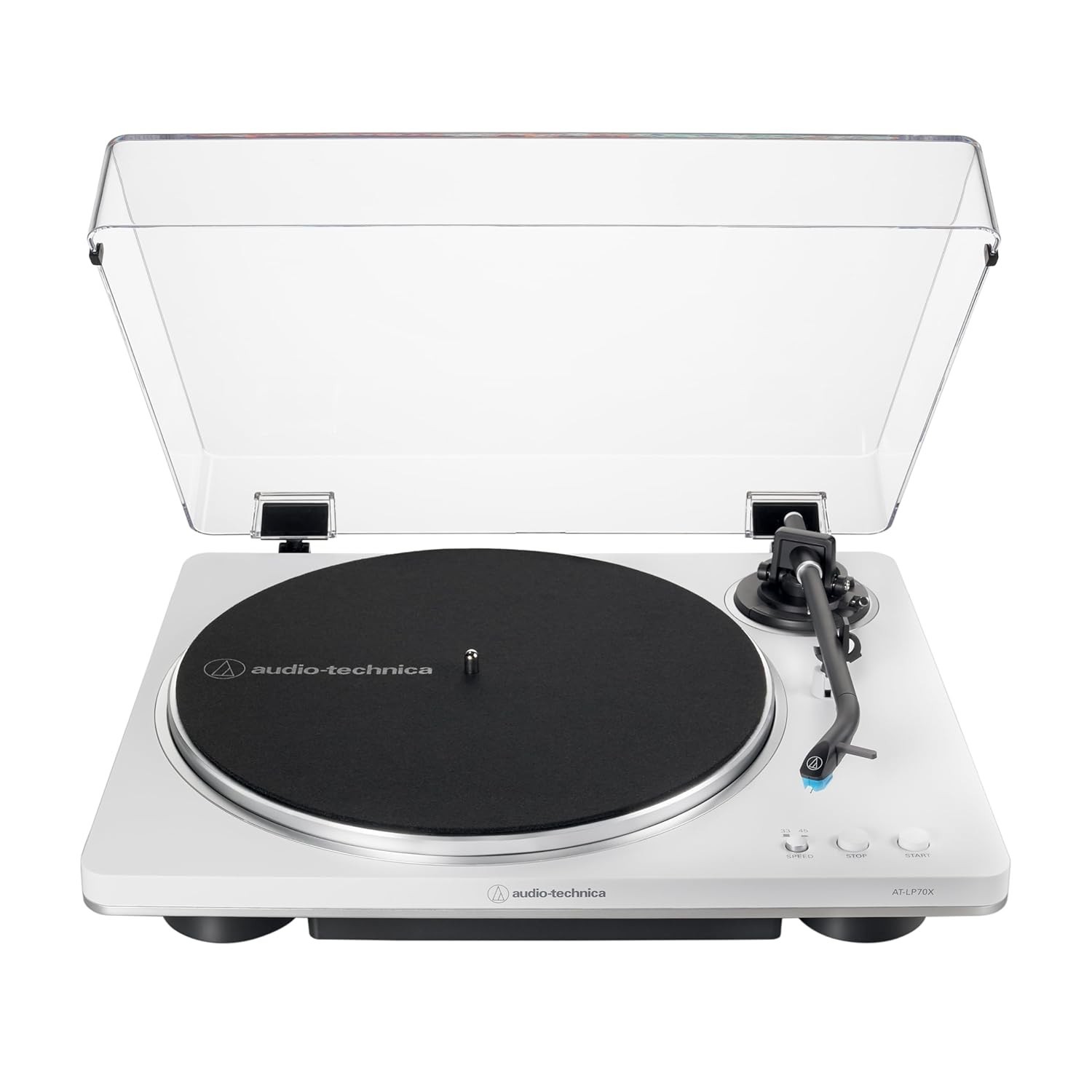 Audio-Technica AT-LP70X-WS-C: Toca-Discos Hi-Fi Automático Branco/Prata para Som Imersivo
