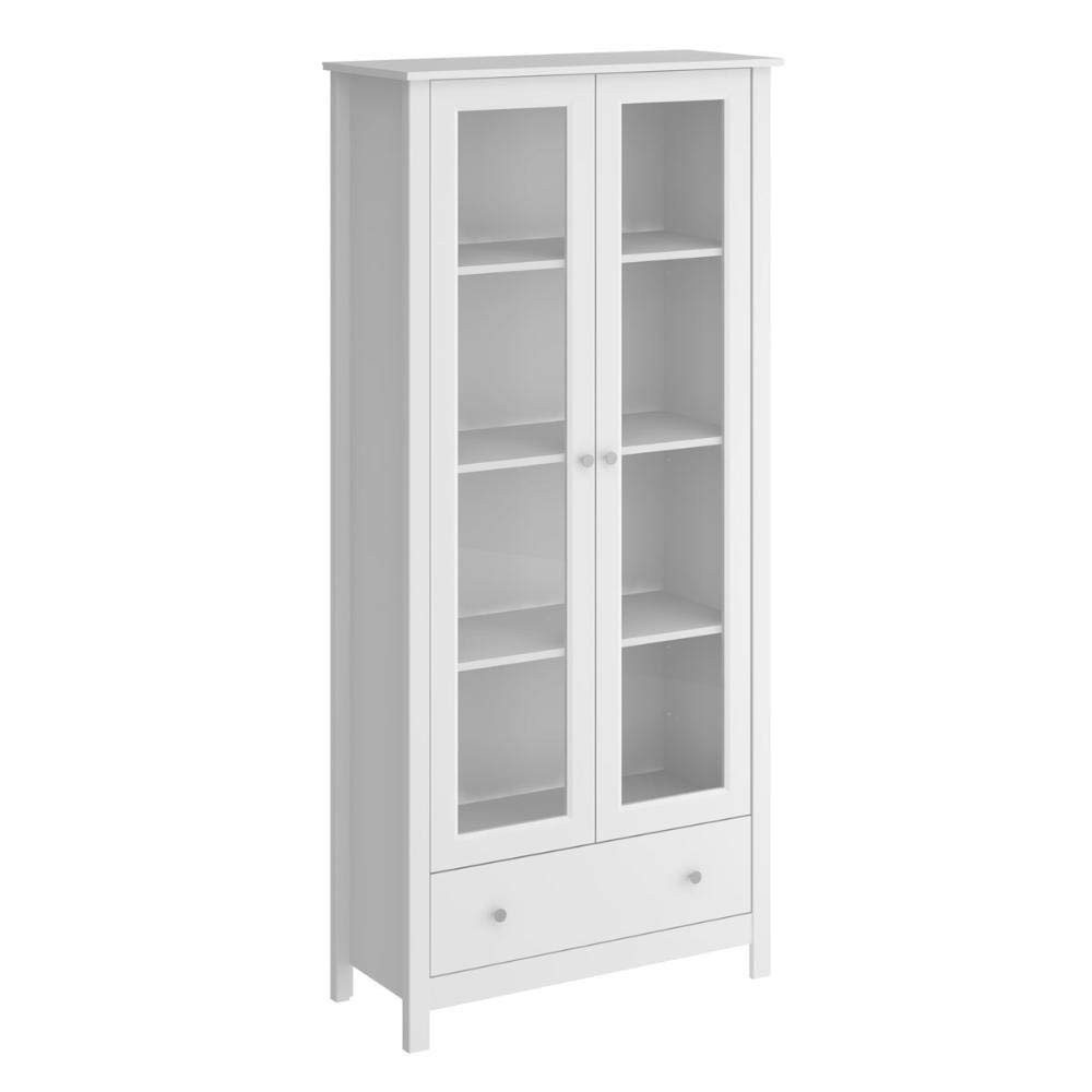 Cristaleira 2 Portas 1 Gaveta Ditália E-954 Branco - Design Moderno e Resistente