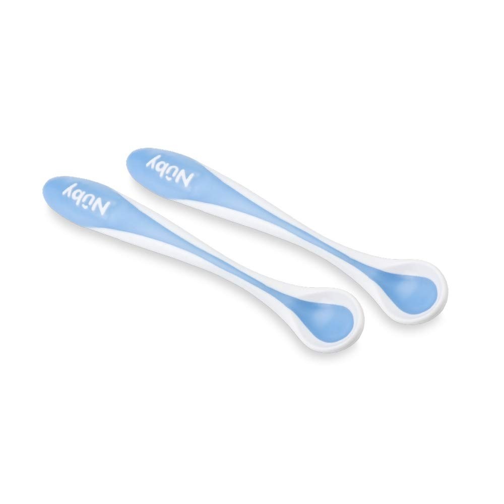 Nuby Kit Colheres Termossensíveis Azul - Papinhas Seguras e Divertidas para Bebês