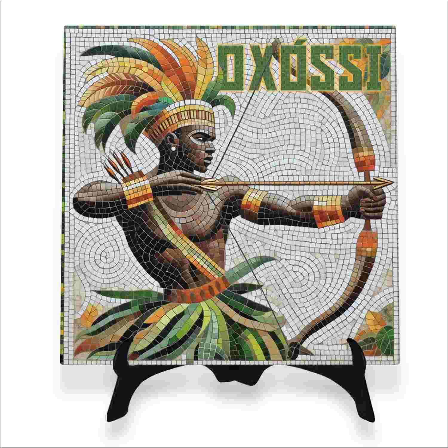 Quadro Oxossi Orixá do Conhecimento - Decoração Espiritual Quadrinho