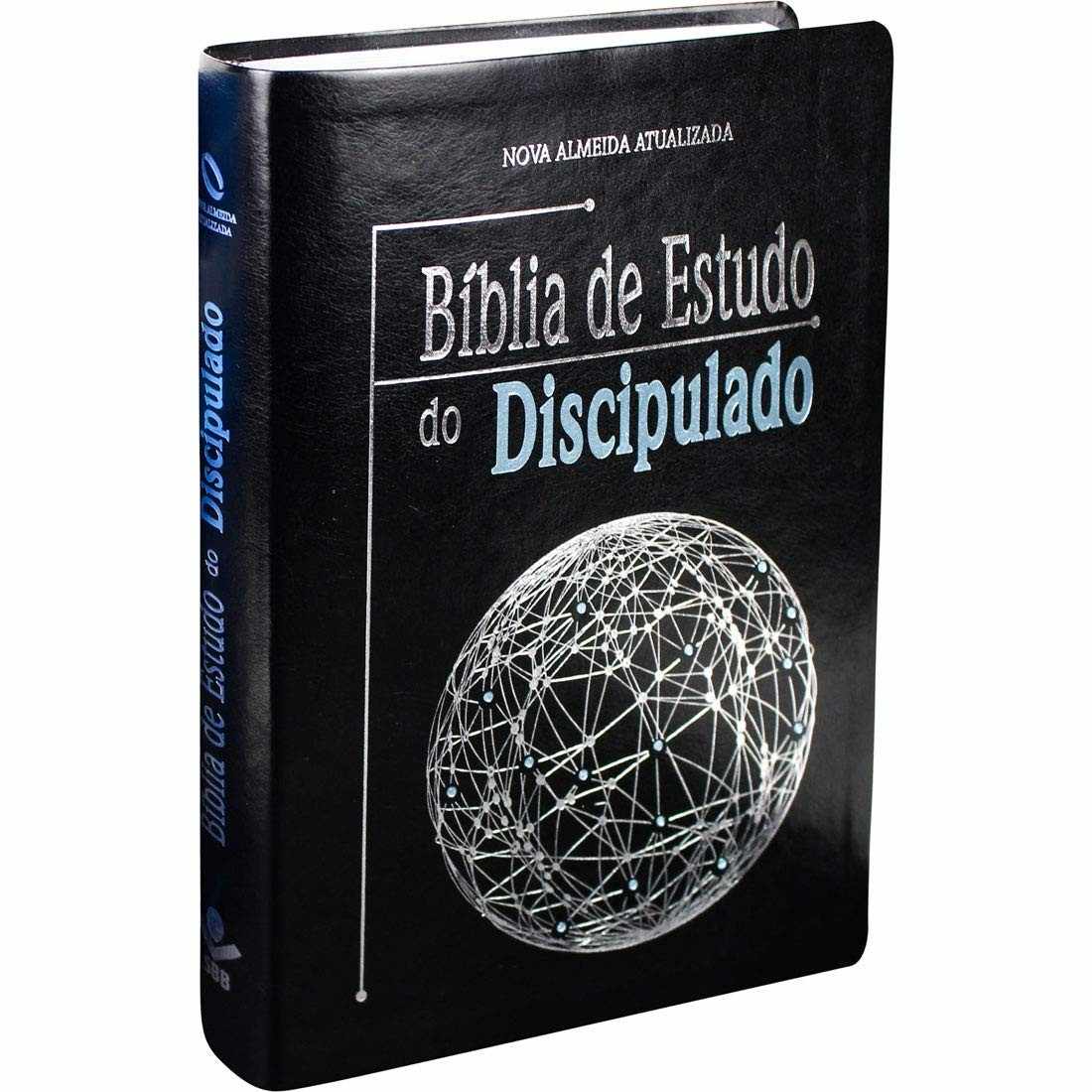 Bíblia de Estudo do Discipulado NAA | SBB | Couro Sintético Nobre Preta