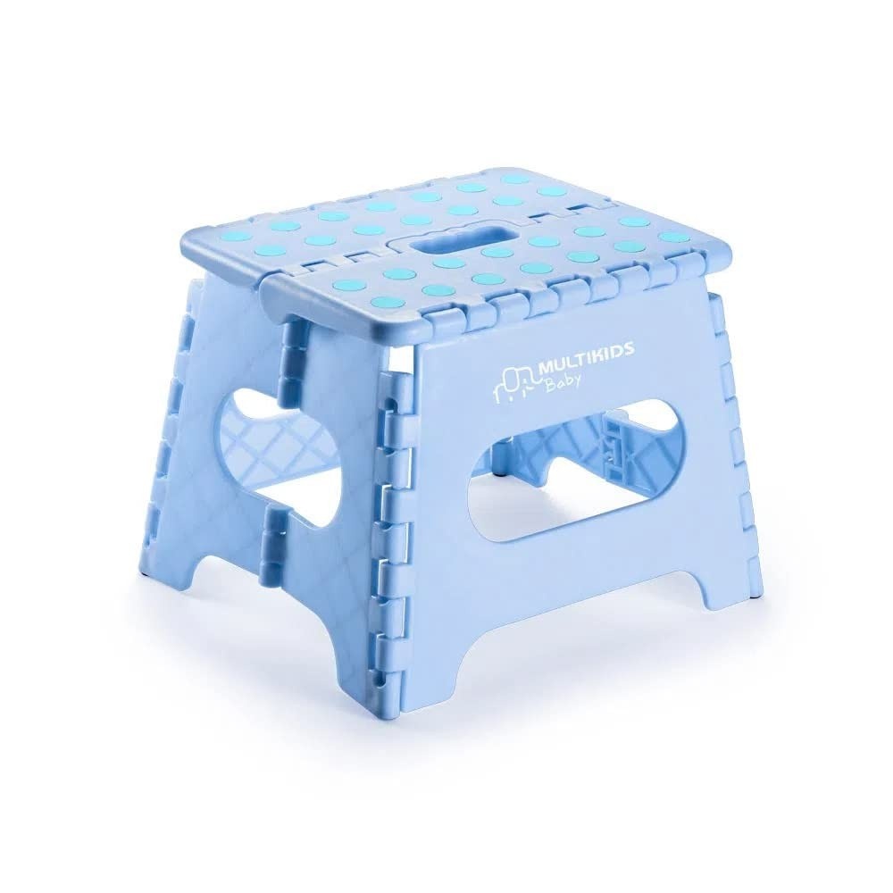 Banquinho Multiuso Dobrável Flop Azul - Multikids Baby BB1009 | Ideal para Crianças e Conforto