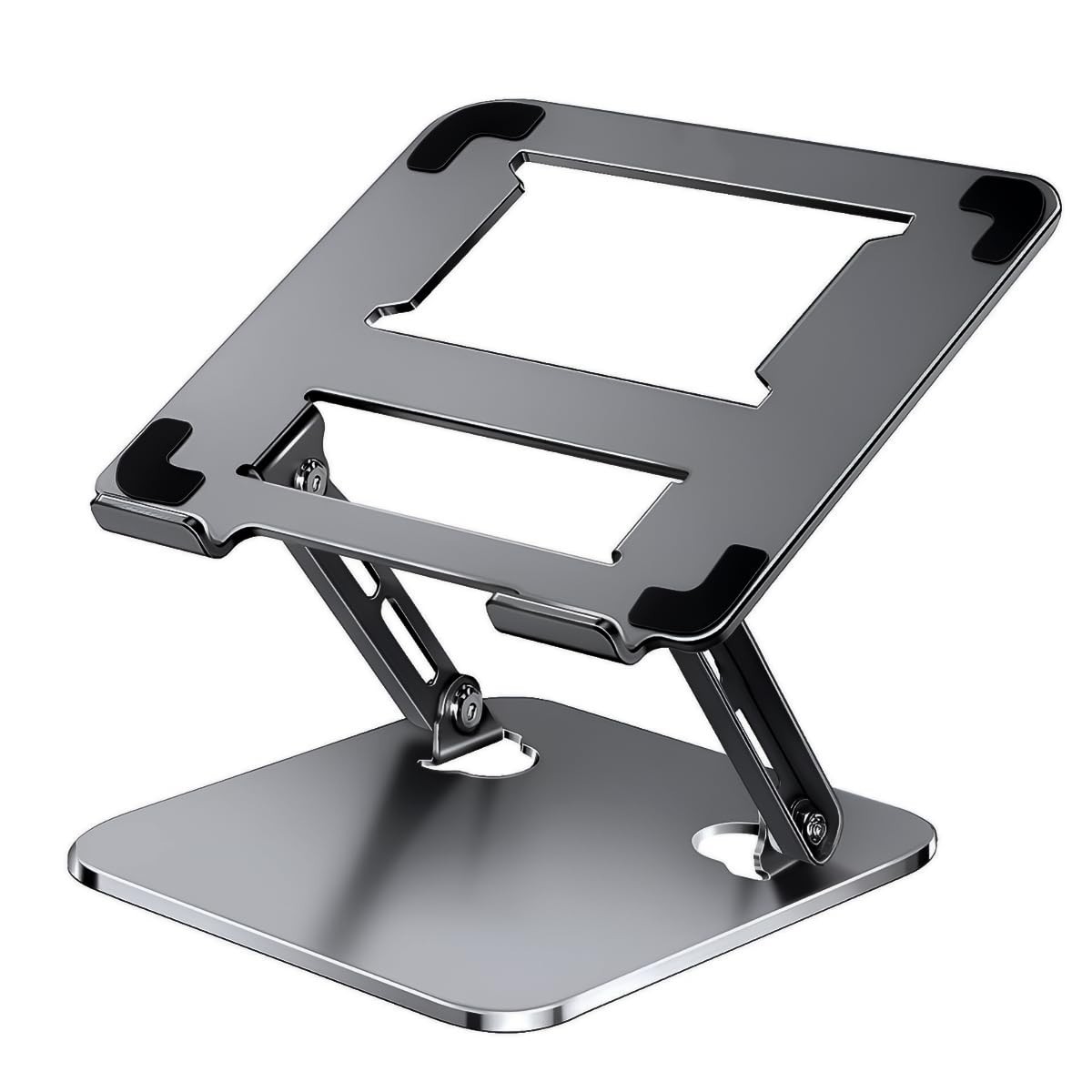 Suporte para Notebook em Alumínio Articulado 17" | Ajustável, Dobrável e Ergonômico