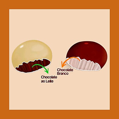 Confeito Disqueti Vice Versa Chocolate Branco e Preto 500g - Dori