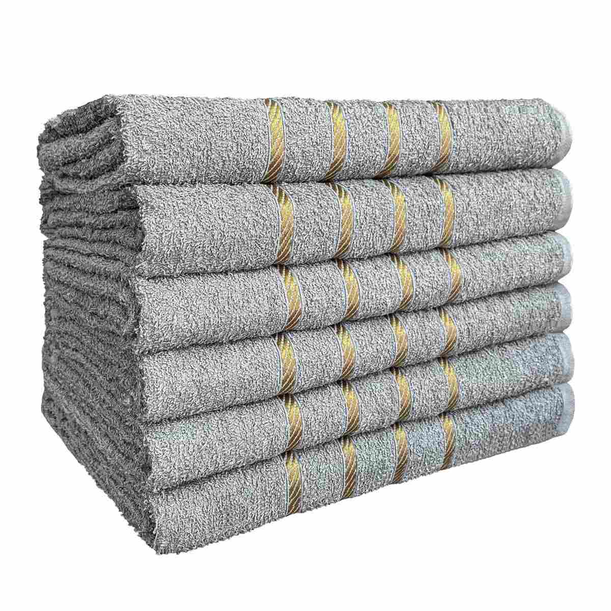 Kit 4 Toalhas de Banho 100% Algodão Premium Dubai - 70x130cm Cinza